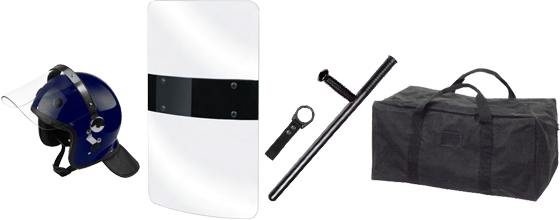 casco scudo tonfa borsa